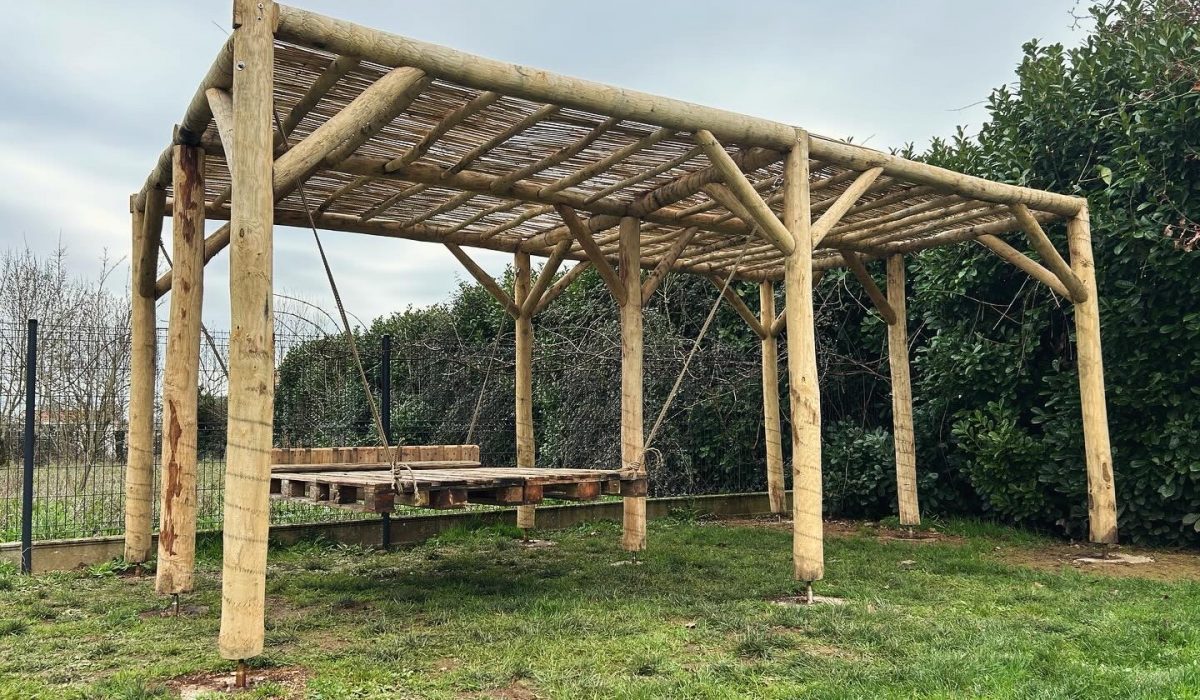 Pergola châtaignier (6*3m *ht 2,8m)