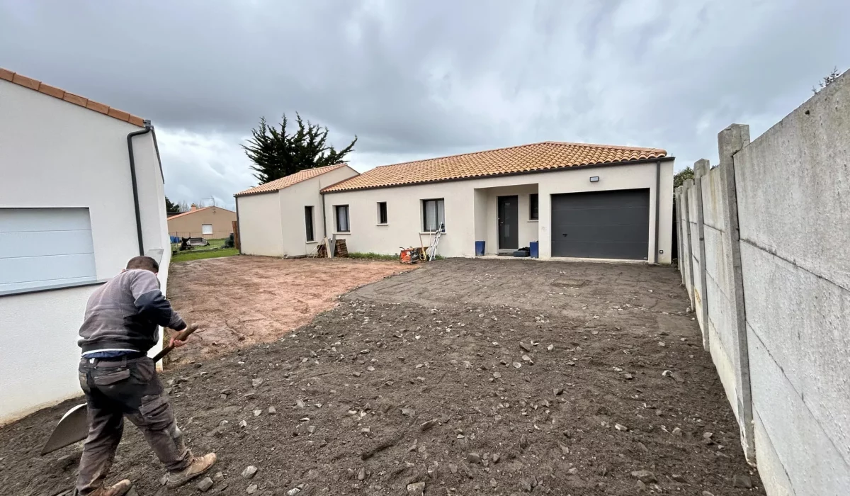 Préparation terre-pierre